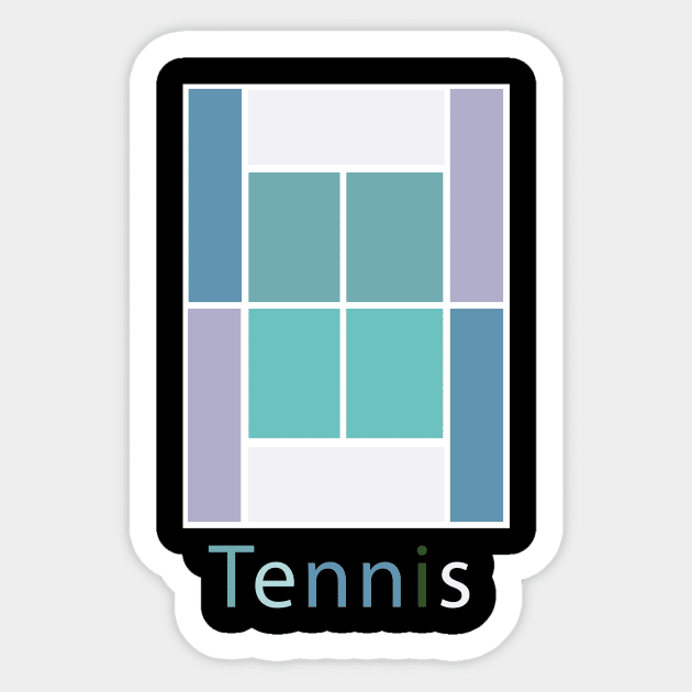 TENNIS COLOR PALETTE Tennis Sticker TeePublic